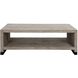 Bosk 54 X 18 inch White Washed Glaze and Natural Aged Black Coffee Table