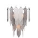 Stratus 3 Light 14.6 inch Chrome Frame Smoke and Frosted Glass Wall Sconce Wall Light