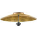 Pinders 2 Light 27.75 inch Contemporary Gold Leaf/French Black Flush Mount Ceiling Light