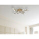 Eren 8 Light 31 inch Satin Gold Flush Mount Ceiling Light