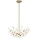 Flores 4 Light 20 inch Noble Brass Chandelier Ceiling Light