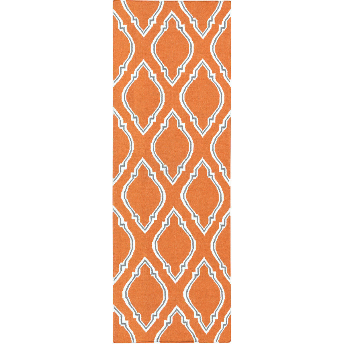 Fallon 96 X 30 inch Burnt Orange, Cream, Charcoal Rug