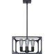Zelie 3 Light 13.75 inch Black Chandelier Ceiling Light