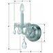 Traditional Crystal Sconce Wall Light in Clear Swarovski Strass, Polished Chrome
