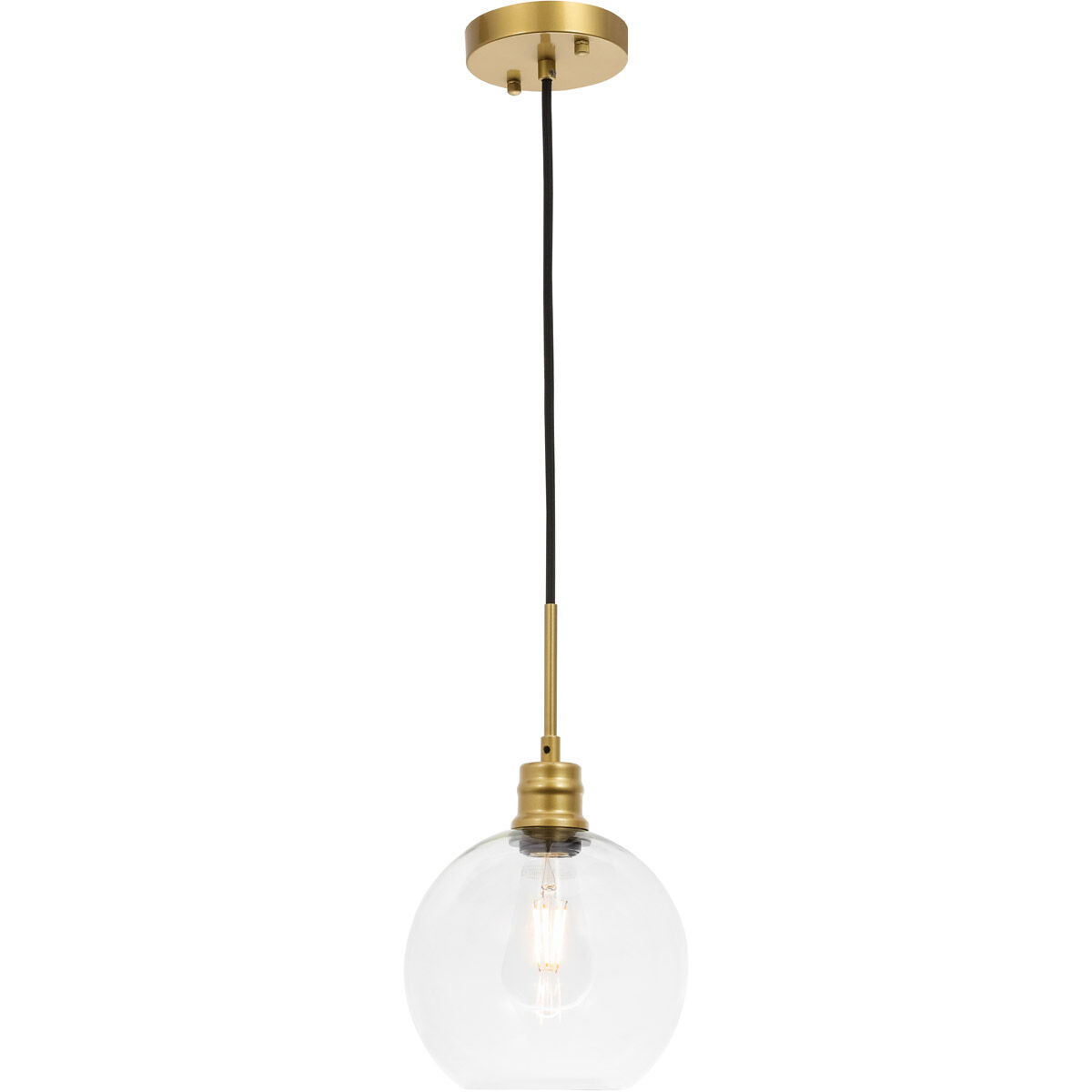 Emett 1 Light 8 inch Brass Pendant Ceiling Light