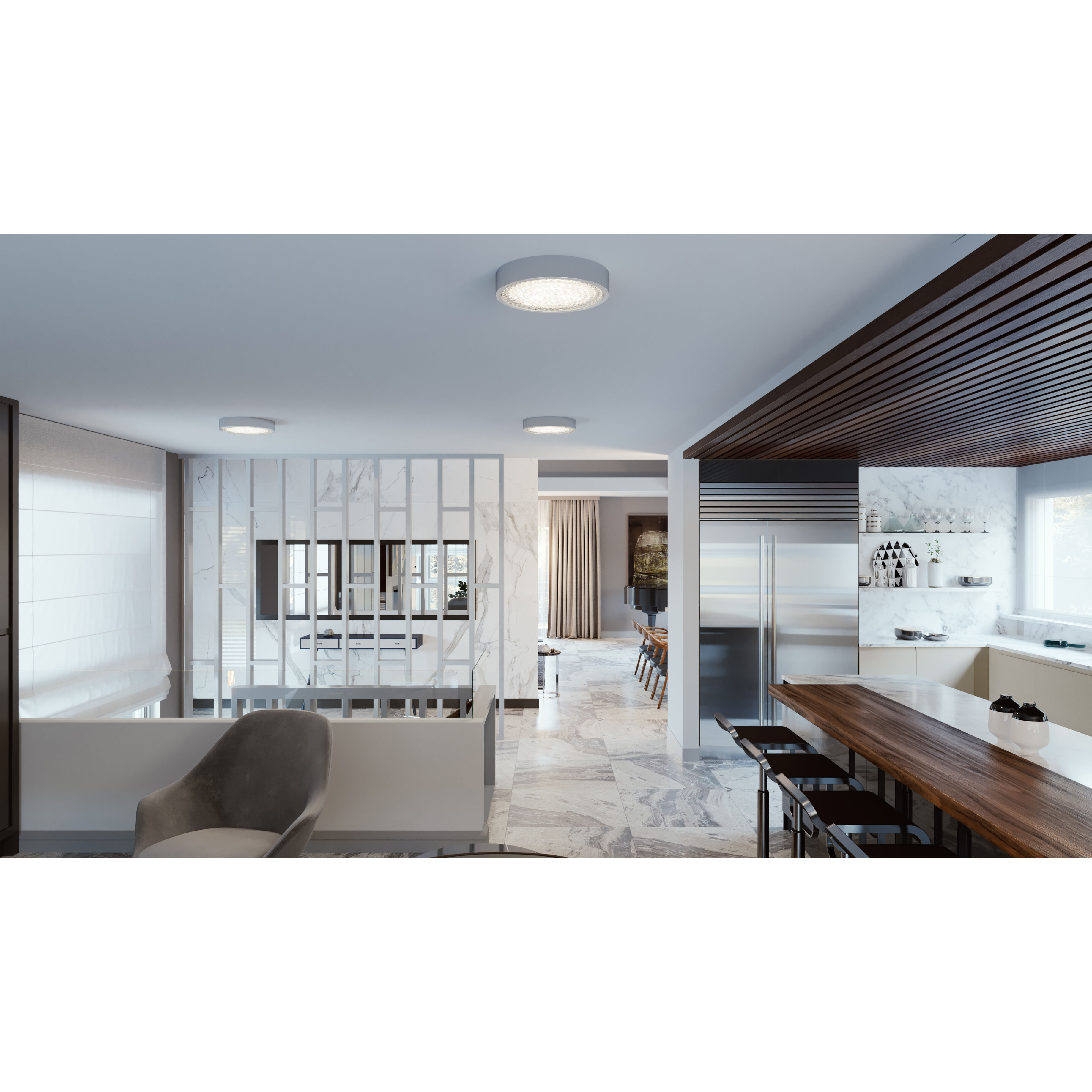 Diamonds LED 13 inch Polished Chrome Flush Mount Ceiling Light