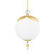Perla 1 Light 16 inch Aged Brass Pendant Ceiling Light