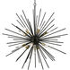 Tribeca 13 Light 42 inch Shiny Black with Polished Brass Accents Foyer Chandelier Ceiling Light, Extra Large