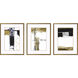 Neo Moderne White and Metallic and Brown Framed Art, The Studio