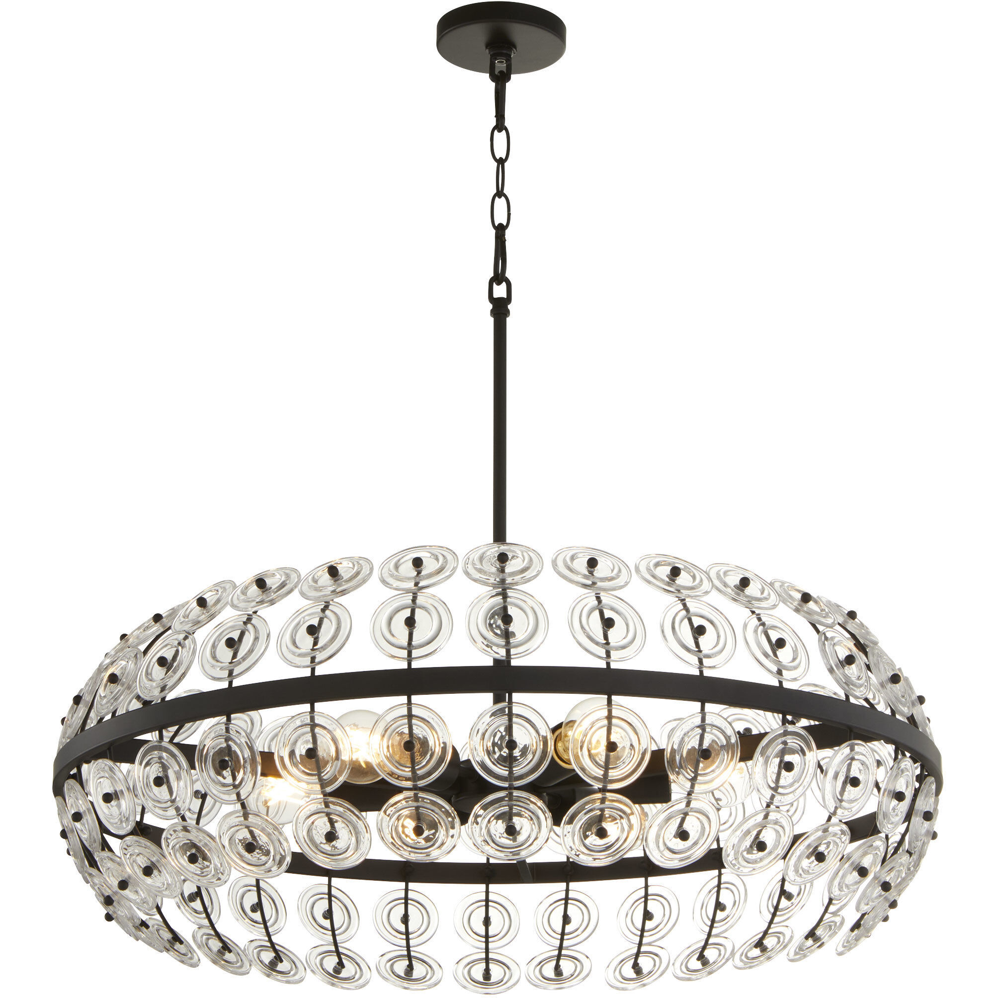 Selena 6 Light 10 inch Matte Black Pendant Ceiling Light