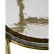 Acea 12 inch Gold and Clear Drinks Table