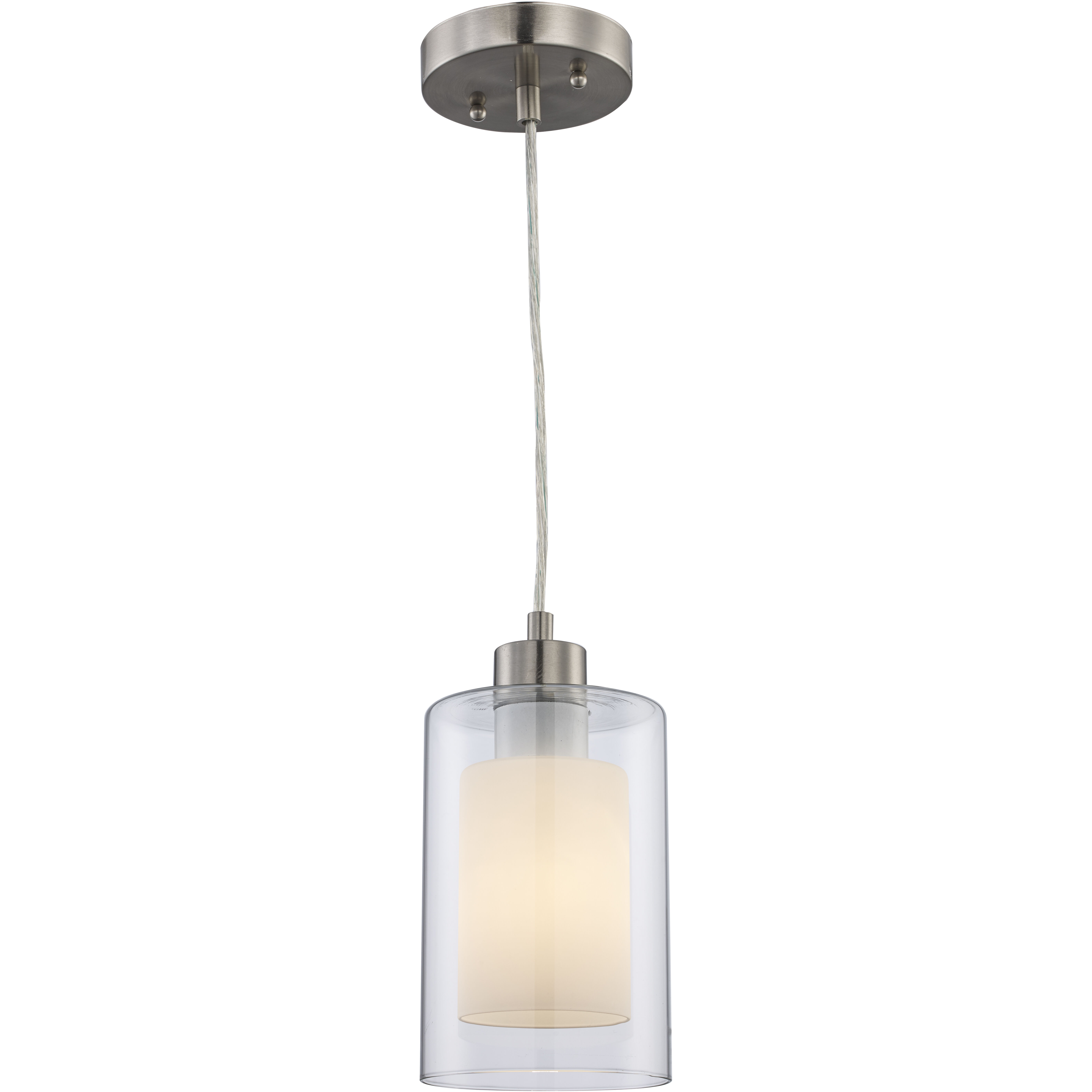Modesto 1 Light 5 inch Brushed Nickel Cylinder Pendant Ceiling Light