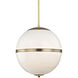 Truax 4 Light 16 inch Aged Brass Pendant Ceiling Light