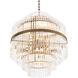 East 13 Light 23.62 inch Antique Brass Chandelier Ceiling Light