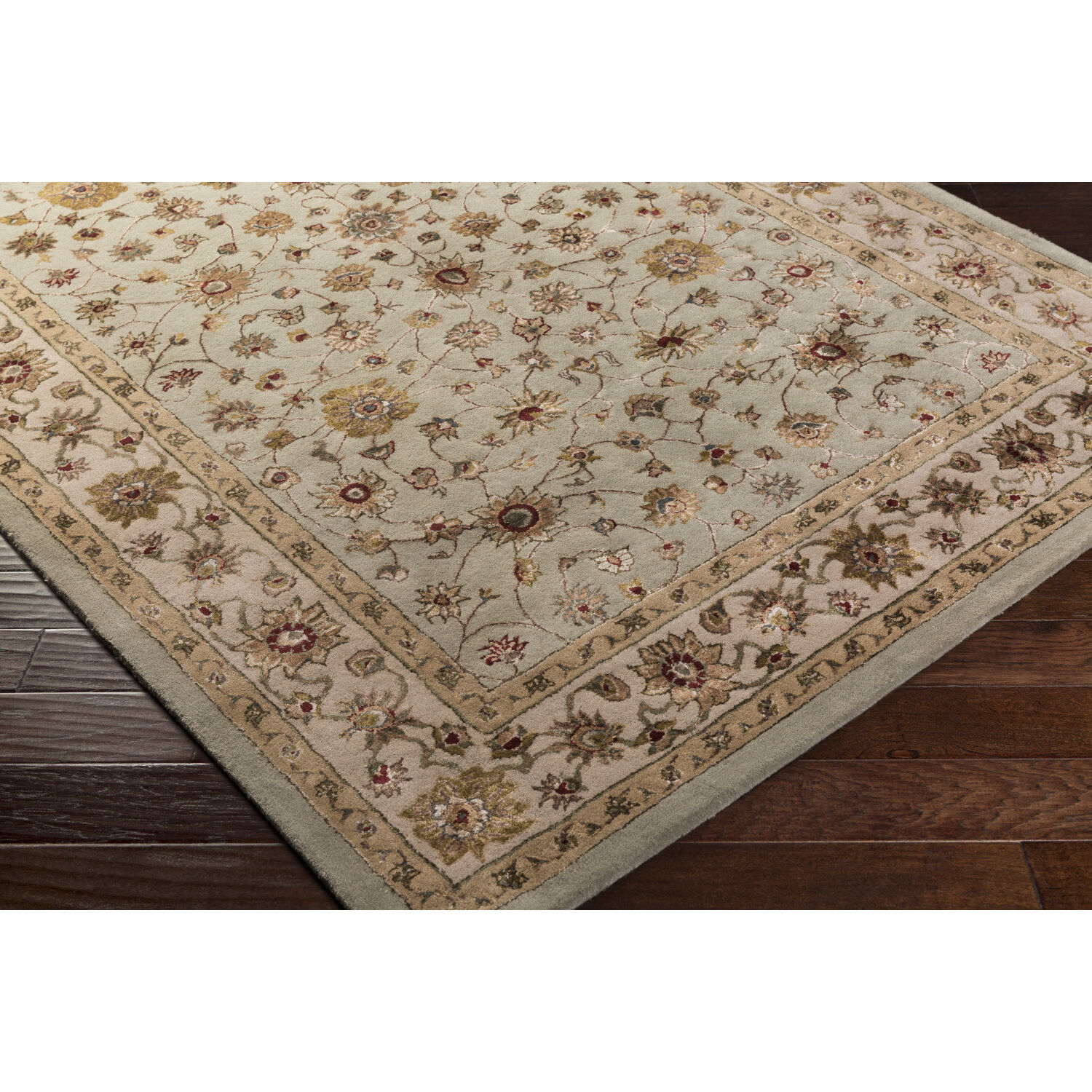 Breckenridge 138 X 102 inch Sage / Seafoam / Dark Green / Black / Light Sage Handmade Rug