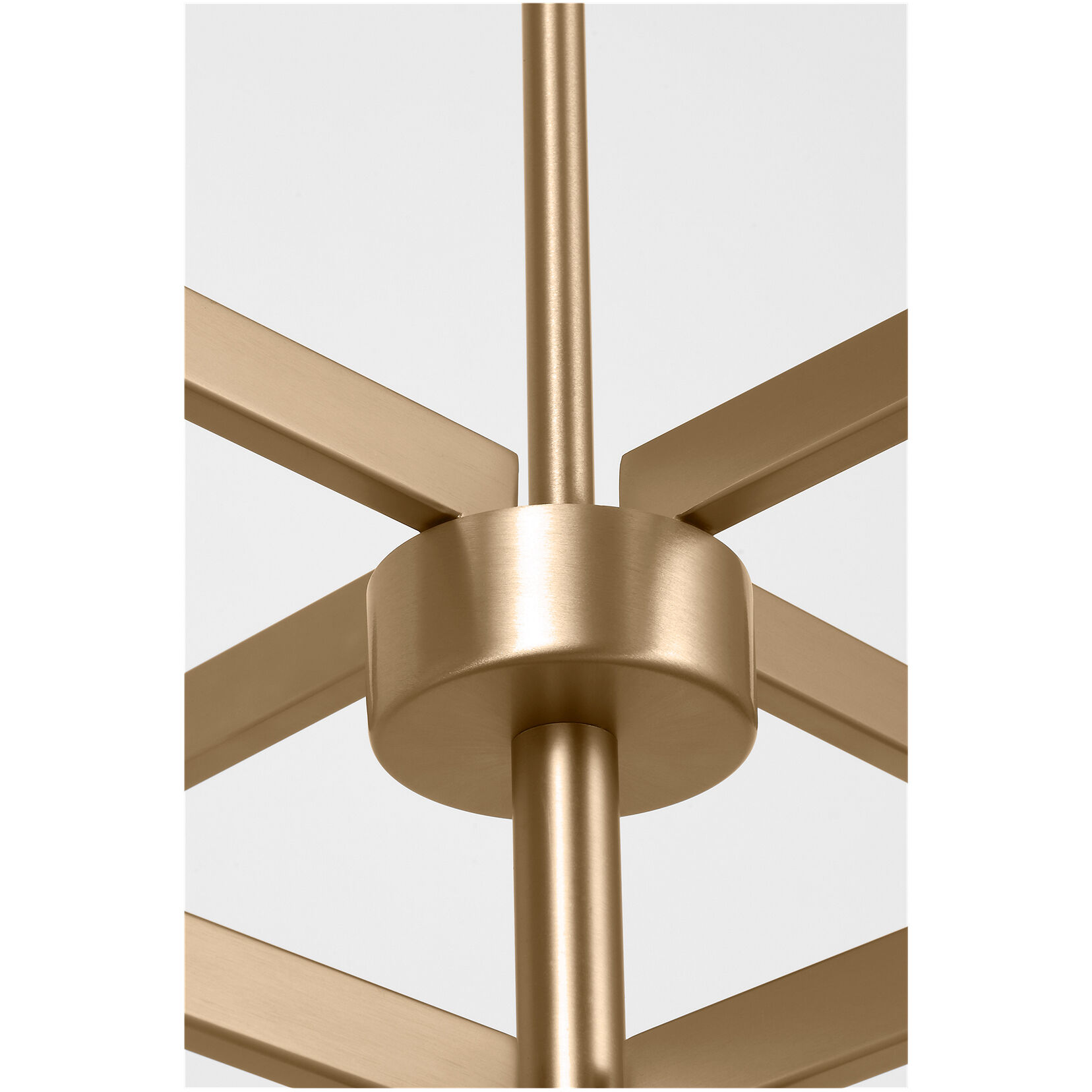 Zentro LED 36 inch Satin Brass Chandelier Ceiling Light