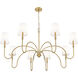 Jisele 8 Light 58.75 inch Rubbed Brass Chandelier Ceiling Light