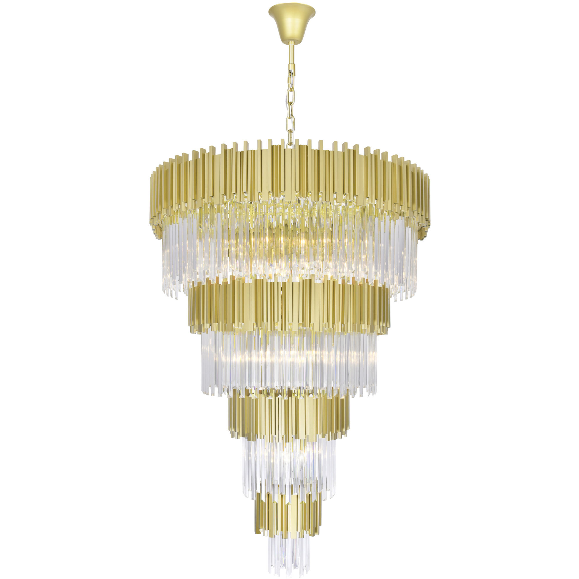 Deco 34 Light 40 inch Medallion Gold Down Chandelier Ceiling Light