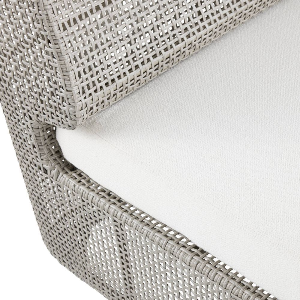 Dupont Pearl and Weathered Gray Outdoor Sofa
