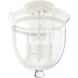 Belltown 3 Light 13 inch Rustic White Semi-Flush Mount Ceiling Light