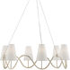 Kadir 6 Light 38.75 inch Silver Granello Chandeliers Ceiling Light