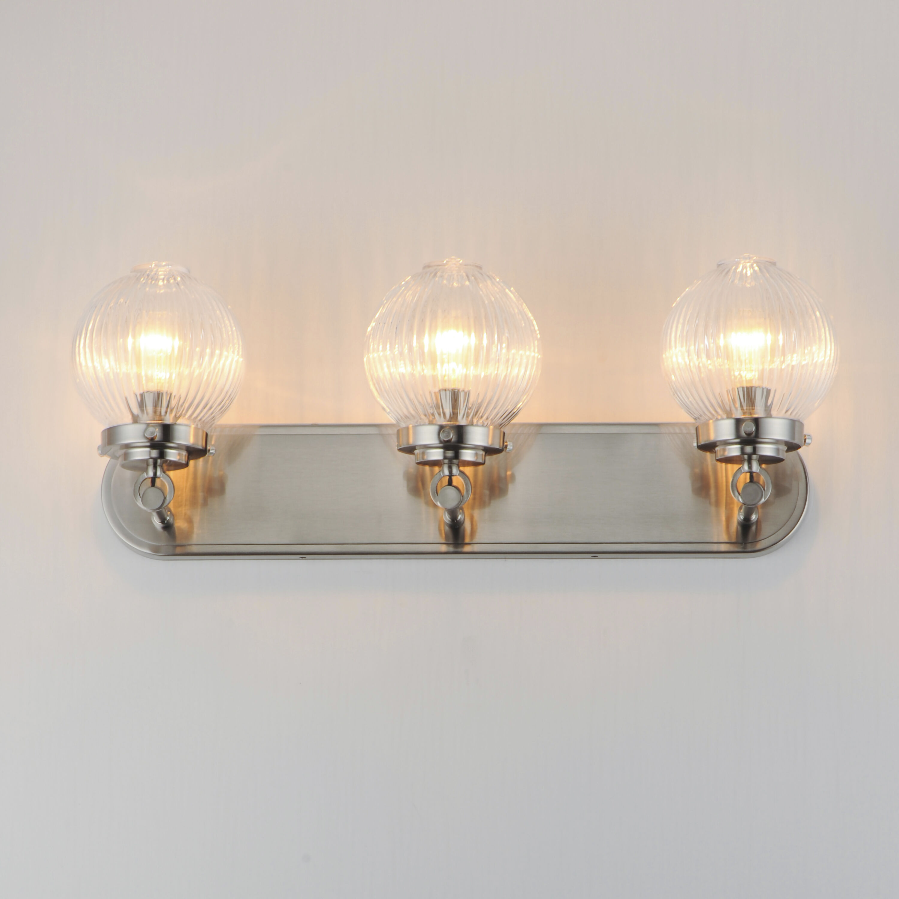 Kasbah 3 Light 25.5 inch Satin Nickel Bath Vanity Wall Light