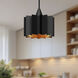Alora Mood Plisse Pendant Ceiling Light in Matte Black