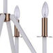 The Reserve LED 17.5 inch Matte White / Satin Brass Chandelier Ceiling Light in Matte White/Satin Brass