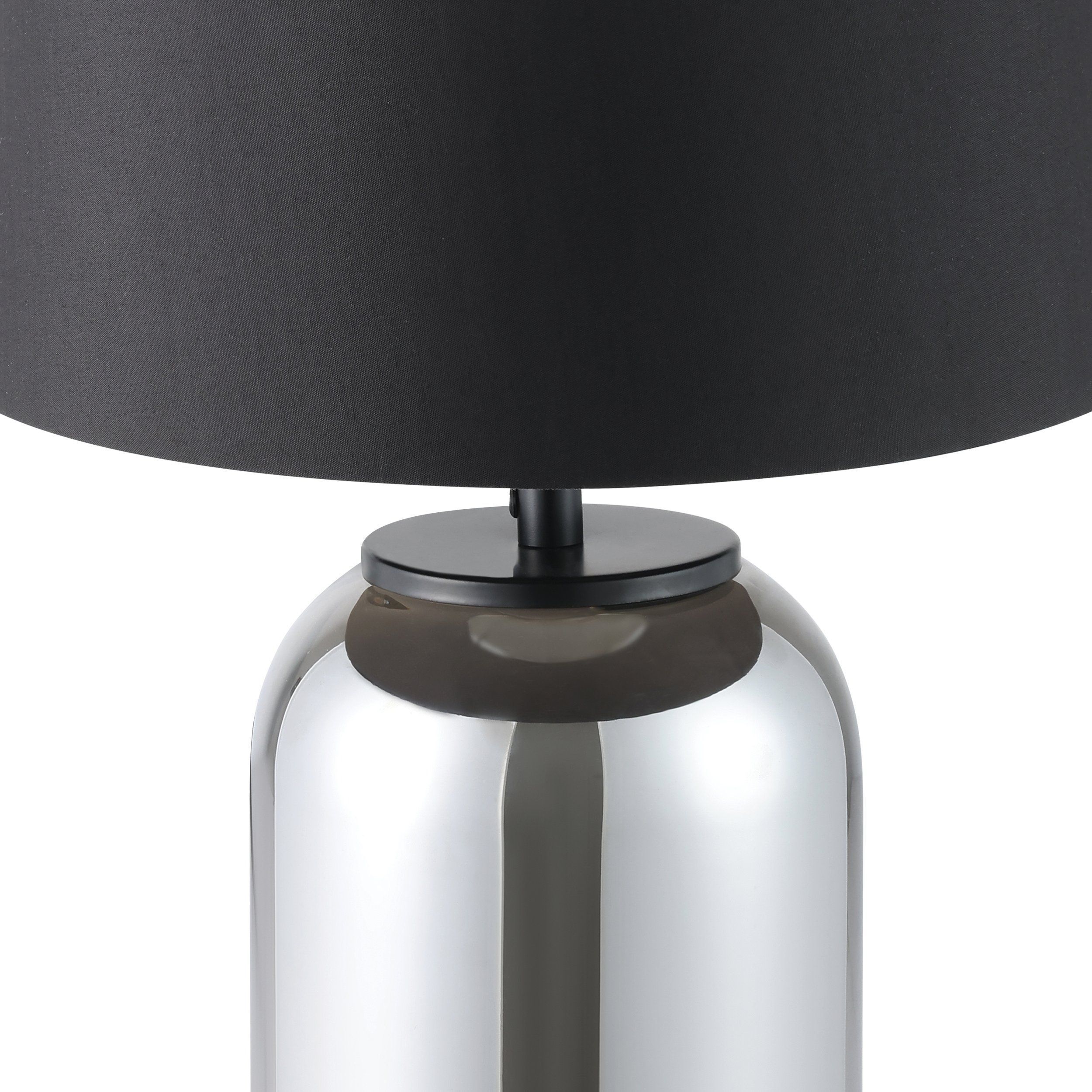 Cuite 23.78 inch 60 watt Chrome Smoked Table Lamp Portable Light