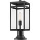 Nuri 1 Light 19.75 inch Black Outdoor Pier Mounted Fixture