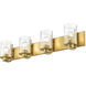 Beckett 4 Light 34 inch Olde Brass Vanity Wall Light