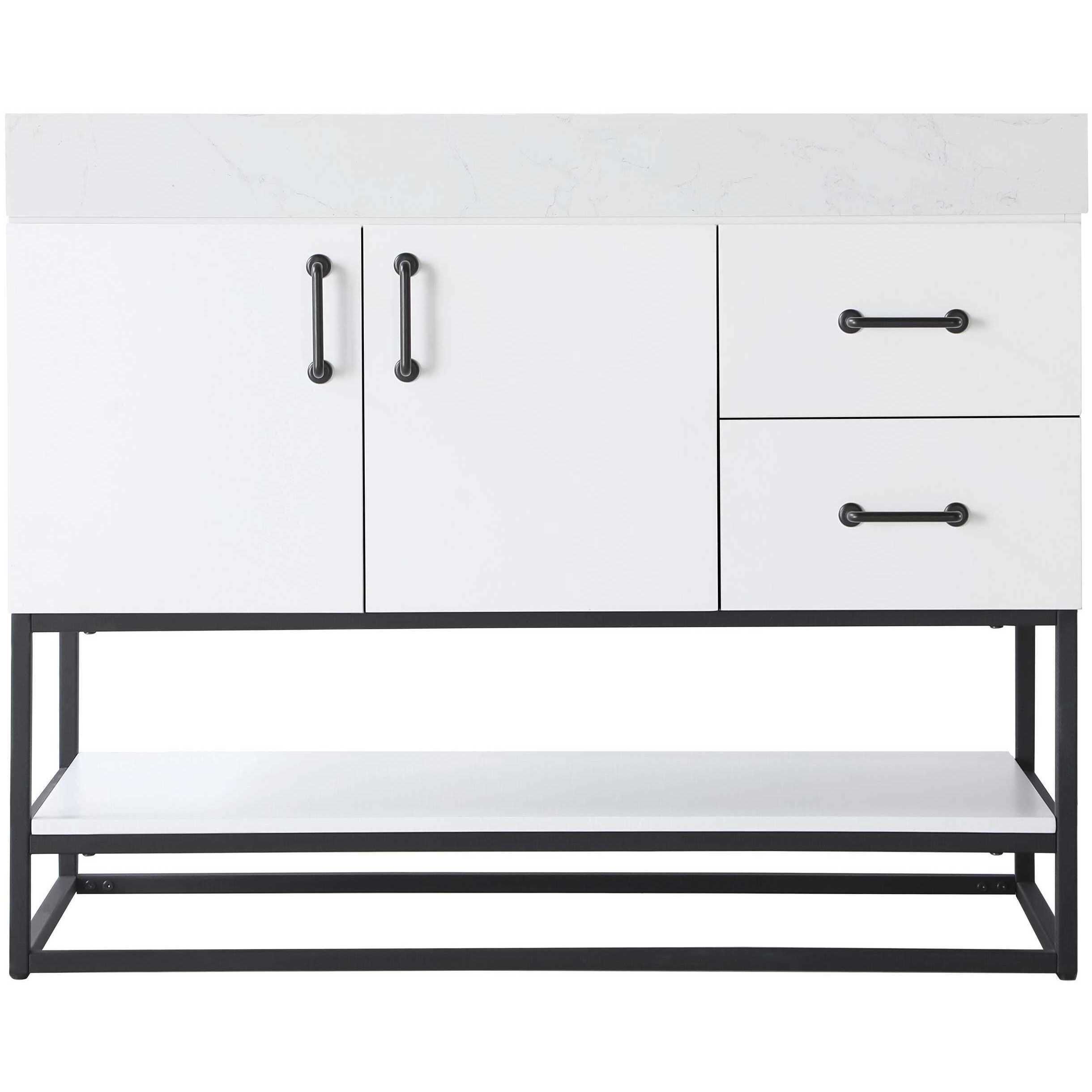 Caroline 42 X 34 inch White Bathroom Vanity Cabinet