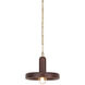 Scheana 1 Light 12.5 inch Aged Brass Pendant Ceiling Light