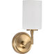 Liam 4.75 inch Burnished Brass Vanity Wall Light