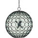 Etude 6 Light 28 inch Satin Black/Clear Orb Chandelier Ceiling Light