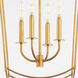 Mantle 4 Light 15 inch Gold Leaf Entry Ceiling Light