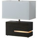 Zen 20 inch 9 watt Ebony and Weathered Brass Reclining Table Lamp Portable Light