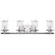 Essence 4 Light 32 inch Chrome Bath Bar Wall Light