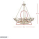 Ethereal Rose 6 Light 24 inch Havana Gold Ombre Pendant Ceiling Light