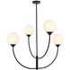 Nyomi 4 Light 36 inch Black Chandelier Ceiling Light