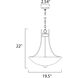 Taylor 3 Light 19.5 inch Satin Nickel Invert Bowl Pendant Ceiling Light