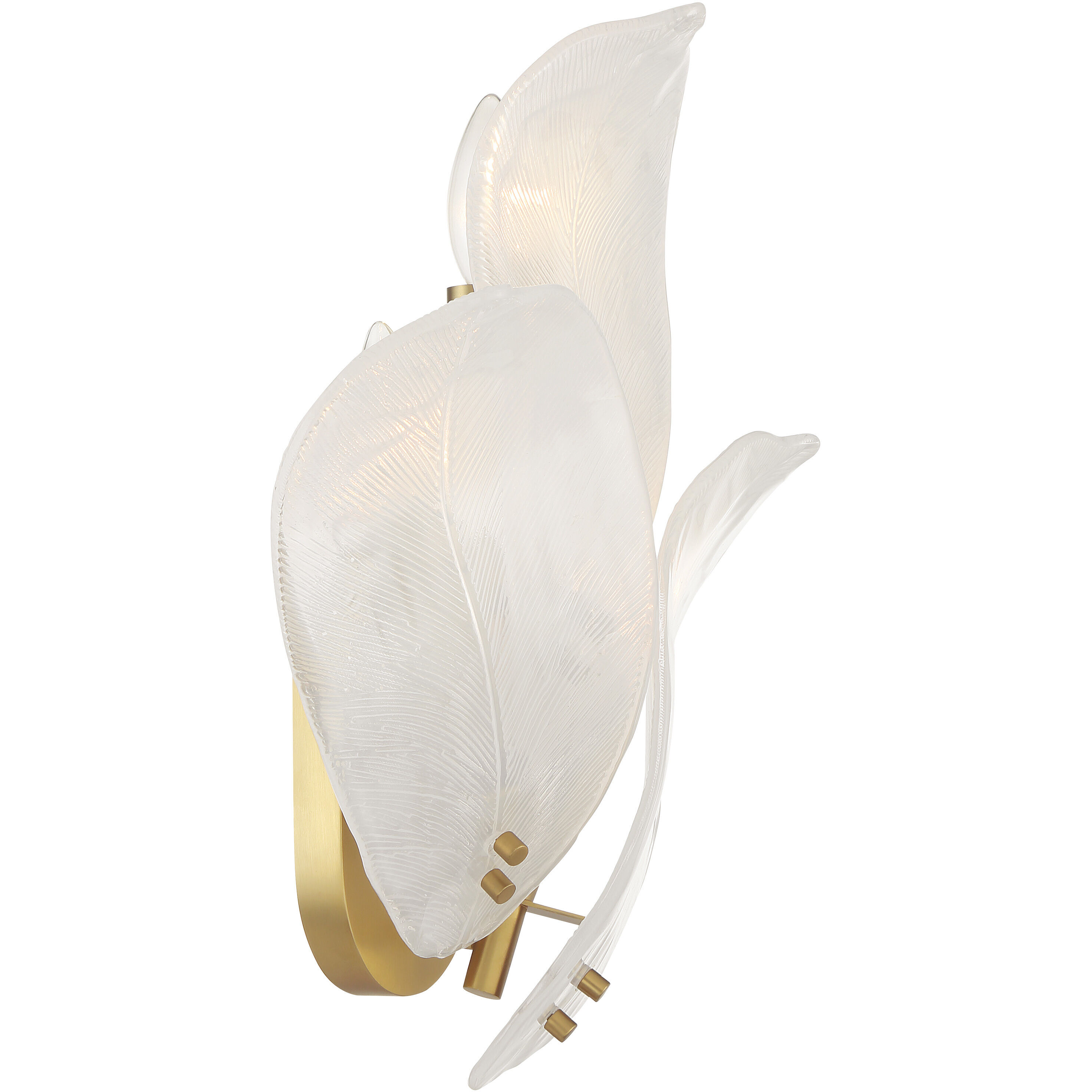 Orchid Wall Sconce Wall Light in White Handmade Glass