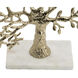 Anita Gold Finished Aluminum with White Marble Base D&eacute;cor