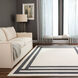 Kali 130 X 94 inch Black/White Rug in 8 x 11
