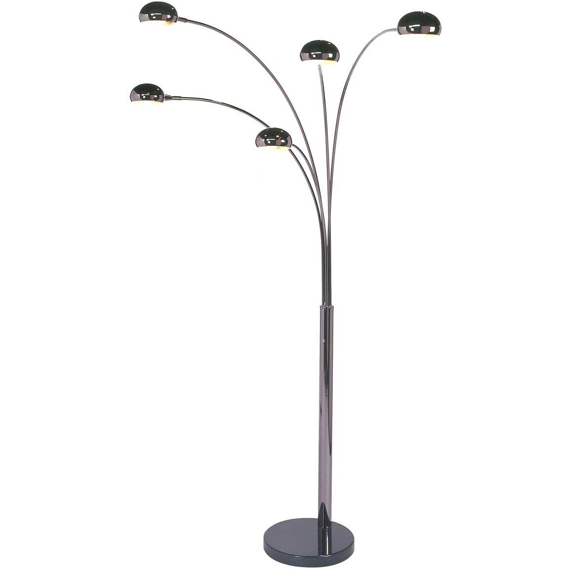 Mushroom 85 inch 40.00 watt Black Nickel Arc Floor Lamp Portable Light