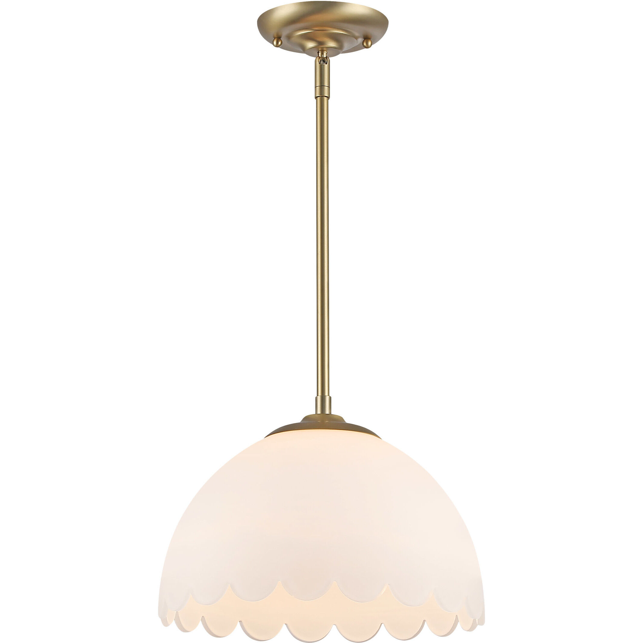 Dorinda 1 Light 12.25 inch Brushed Champagne Brass Pendant Ceiling Light
