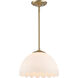 Dorinda 1 Light 12.25 inch Brushed Champagne Brass Pendant Ceiling Light
