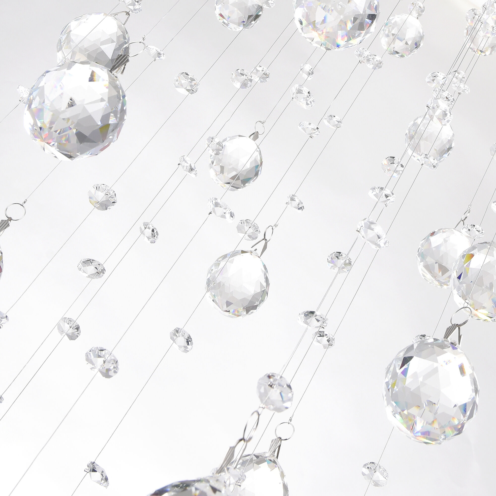 Rain Drop 4 Light 14 inch Chrome Flush Mount Ceiling Light