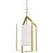 Vertex 1 Light 12 inch Brushed Gold Foyer Light Ceiling Light