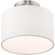 Clark 1 Light 10 inch Brushed Nickel Semi-Flush Mount Ceiling Light